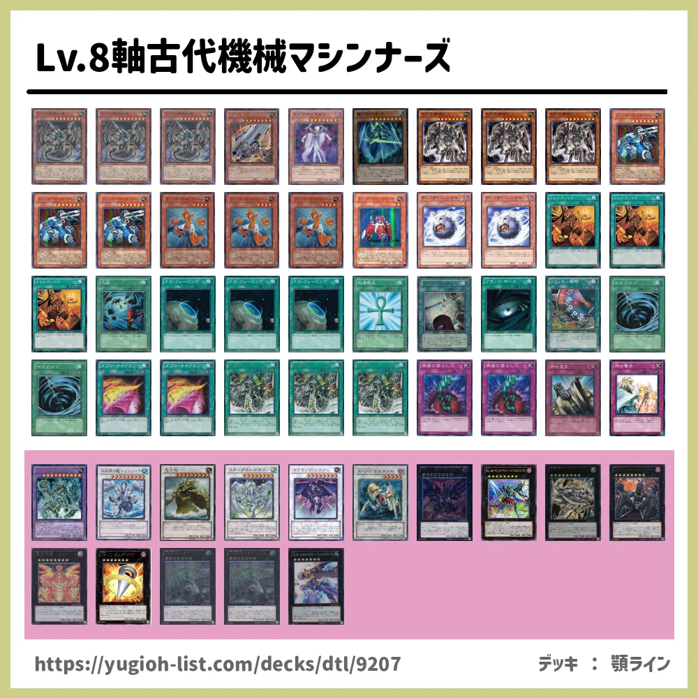 Lv 8軸古代機械マシンナーズデッキレシピマシンナーズ ビートダウン 遊戯王カードリスト 評価 オリカ