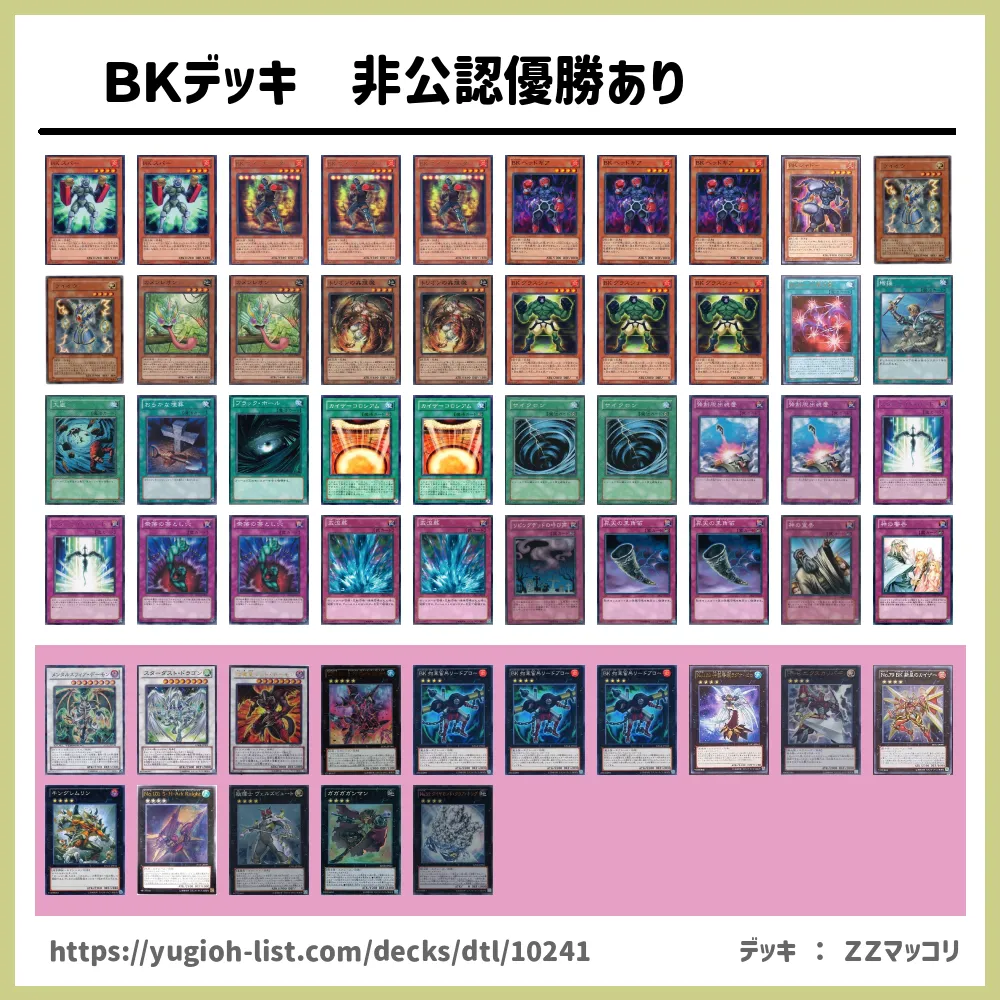 ｂｋデッキ 非公認優勝あり遊戯王デッキレシピbk ﾊﾞｰﾆﾝｸﾞﾅｯｸﾗｰ ビートダウン 遊戯王カードリスト 評価 オリカ