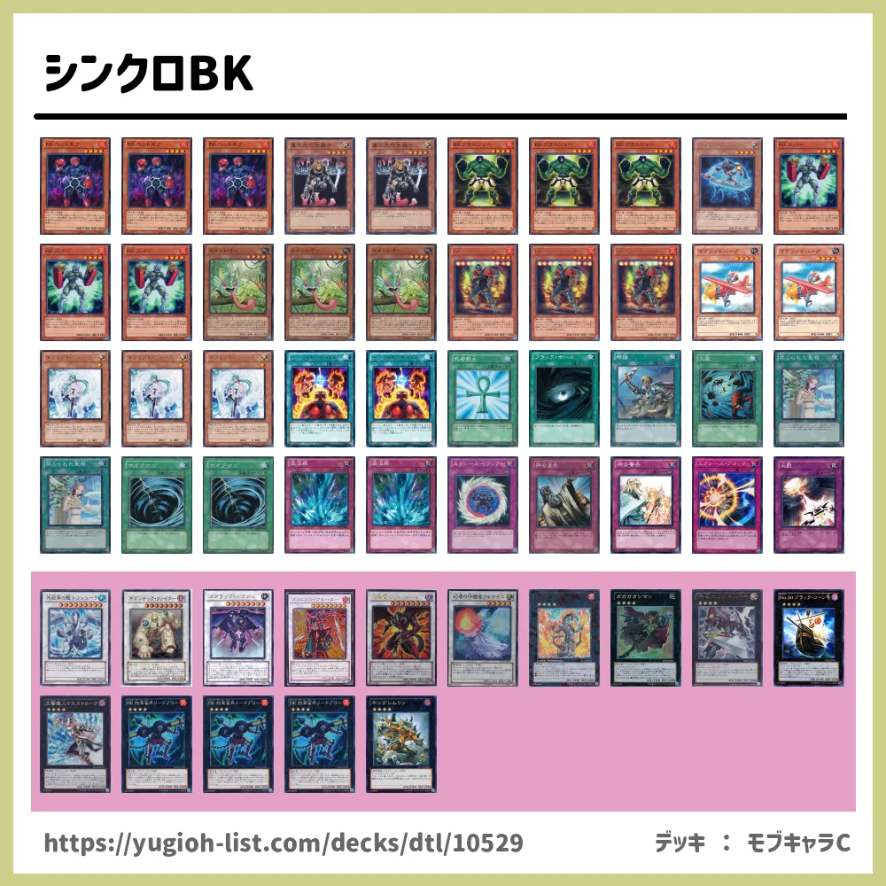 シンクロbk遊戯王デッキレシピbk ﾊﾞｰﾆﾝｸﾞﾅｯｸﾗｰ ビートダウン 遊戯王カードリスト 評価 オリカ