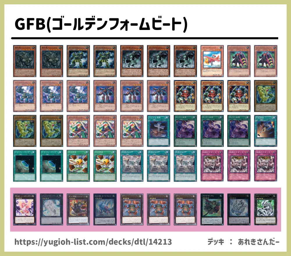 Gfb ゴールデンフォームビート 遊戯王デッキレシピゴゴゴ ビートダウン 遊戯王カードリスト 評価 オリカ