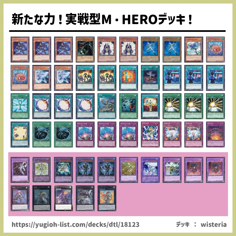 新たな力 実戦型m Heroデッキ 遊戯王デッキレシピhero ヒーロー ビートダウン 遊戯王カードリスト 評価 オリカ