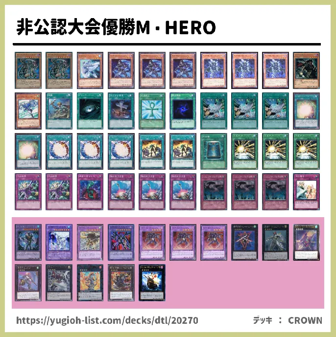 遊戯王 非公認大会優勝m Heroデッキレシピe Hero ｴﾚﾒﾝﾀﾙﾋｰﾛｰ ビートダウン 遊戯王カードリスト 評価 オリカ