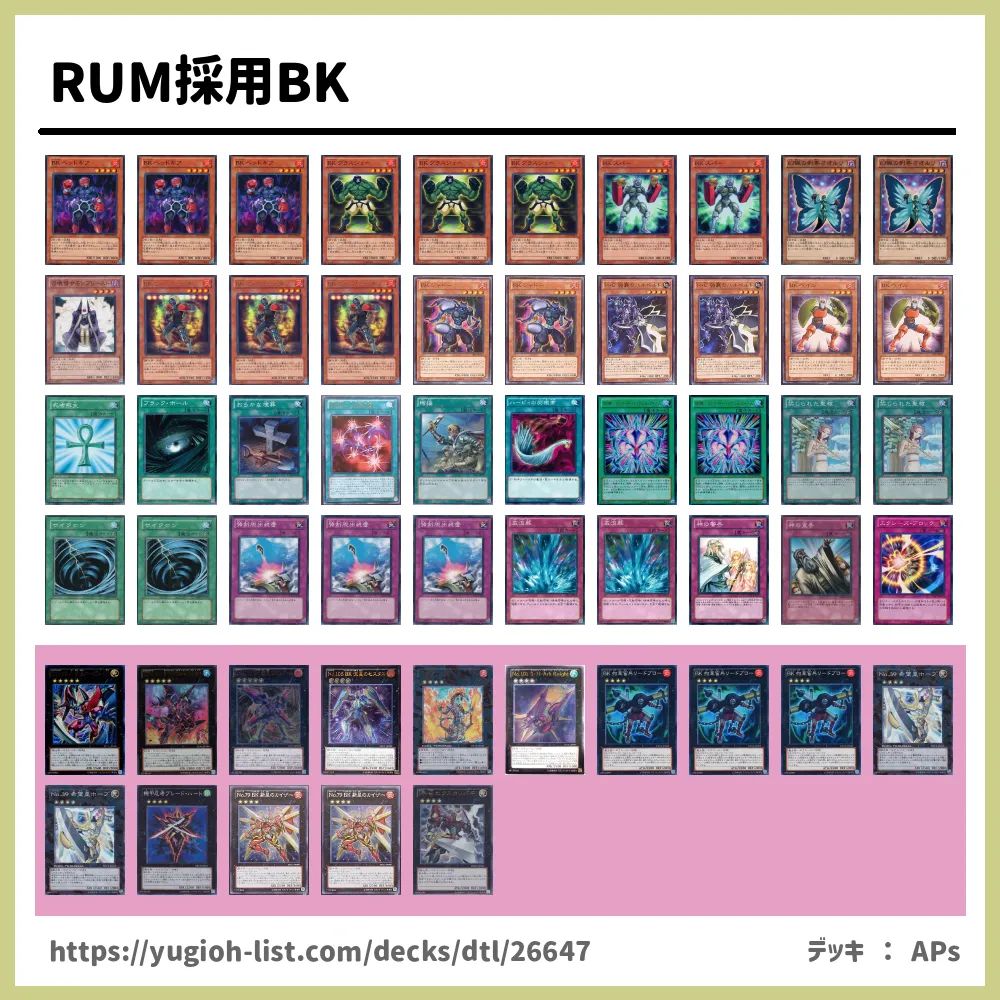 Rum採用bk遊戯王デッキレシピbk ﾊﾞｰﾆﾝｸﾞﾅｯｸﾗｰ ビートダウン 遊戯王カードリスト 評価 オリカ