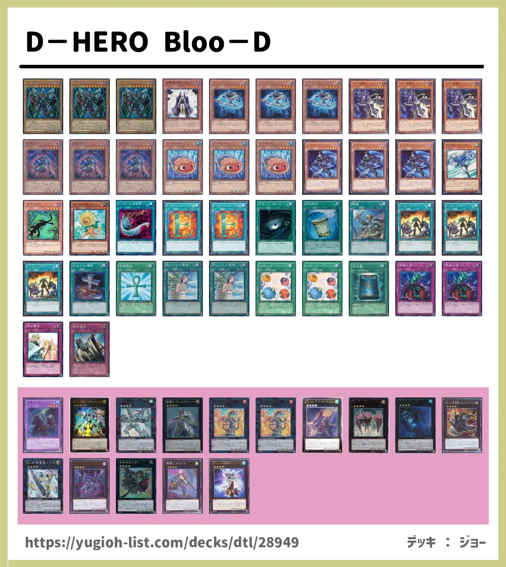 D Hero Bloo Dデッキレシピ ビートダウン 遊戯王カードリスト 評価 オリカ