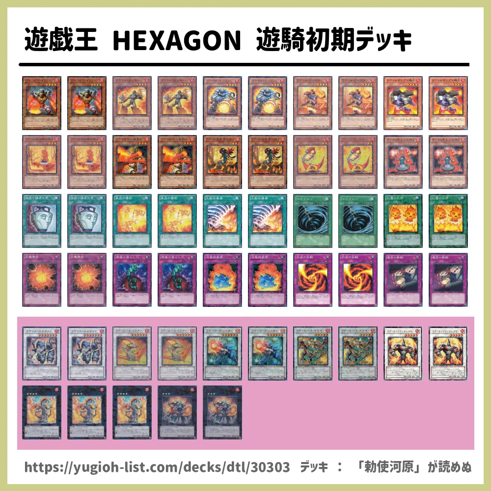 遊戯王 Hexagon 遊騎初期デッキデッキレシピラヴァル ビートダウン 遊戯王カードリスト 評価 オリカ