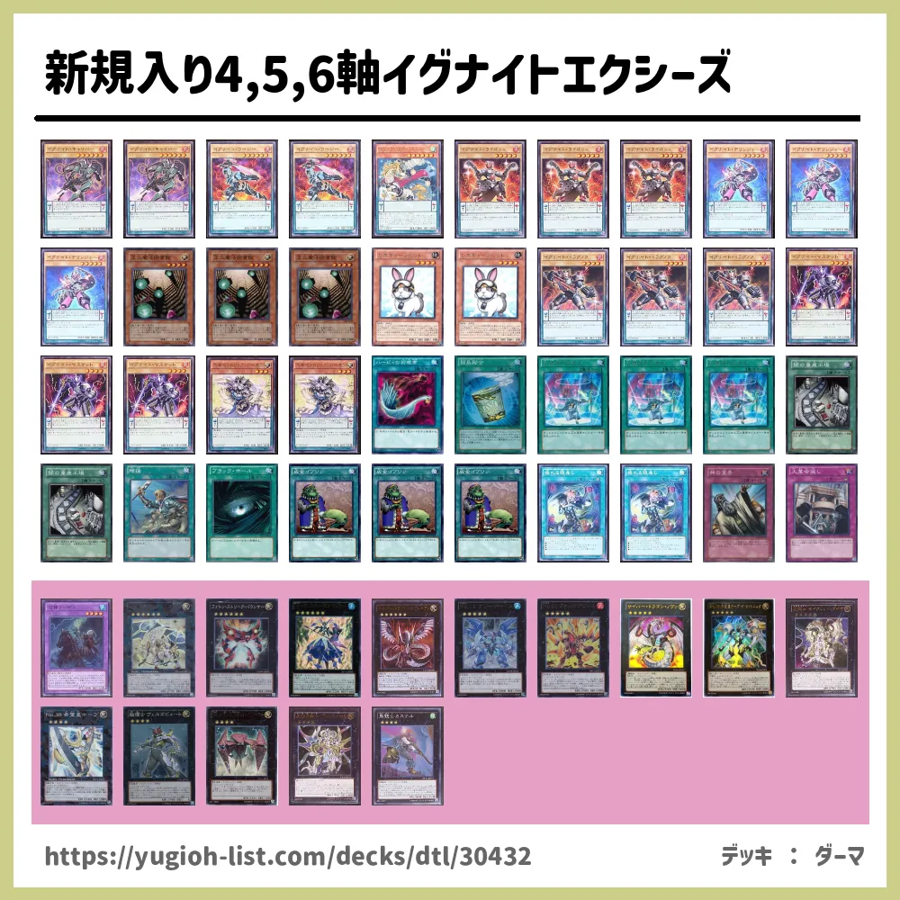 新規入り4 5 6軸イグナイトエクシーズ遊戯王デッキレシピイグナイト ビートダウン 遊戯王カードリスト 評価 オリカ