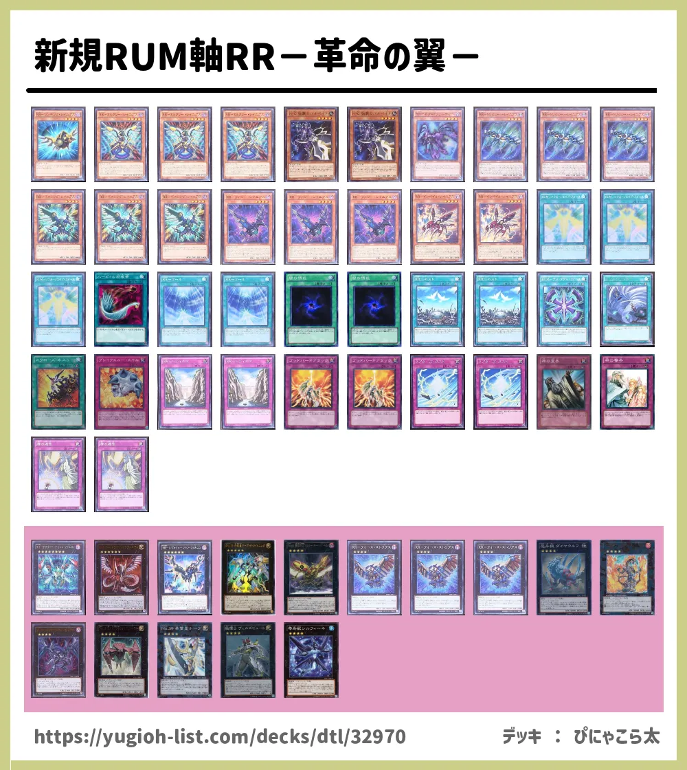 新規rum軸rr 革命の翼 遊戯王デッキレシピｒｒ ﾚｲﾄﾞ ﾗﾌﾟﾀｰｽﾞ ビートダウン 遊戯王カードリスト 評価 オリカ