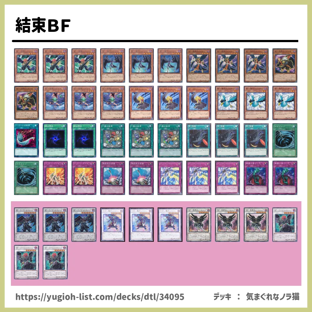 結束ｂｆデッキレシピbf ブラックフェザー ファン テーマ 遊戯王カードリスト 評価 オリカ