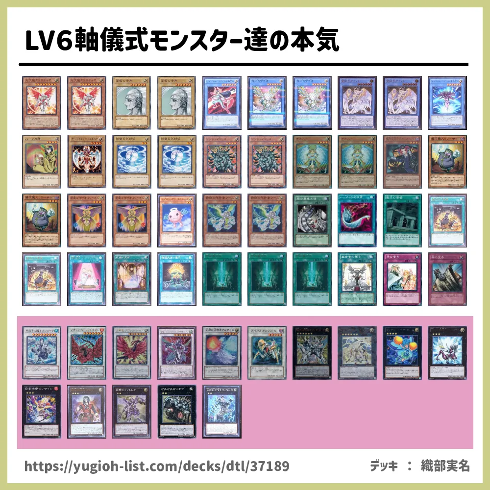 Lv６軸儀式モンスター達の本気遊戯王デッキレシピ 儀式モンスター ビートダウン 遊戯王カードリスト 評価 オリカ