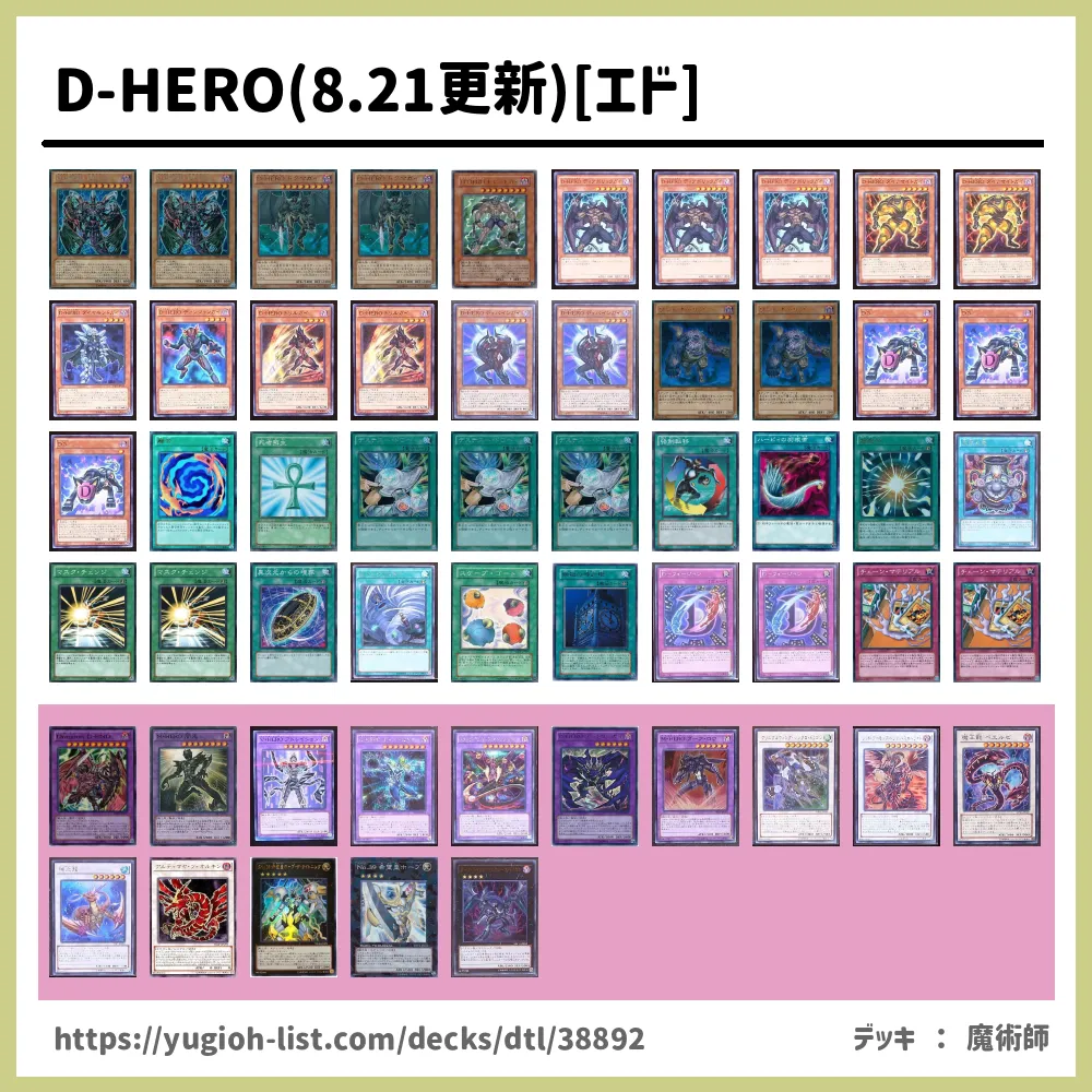 D Hero 8 21更新 エド 遊戯王デッキレシピd Hero ﾃﾞｨｰﾋｰﾛｰ ファン テーマ 遊戯王カードリスト 評価 オリカ
