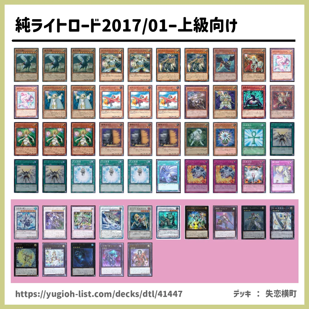 純ライトロード17 01ー上級向け遊戯王デッキレシピライトロード ビートダウン 遊戯王カードリスト 評価 オリカ