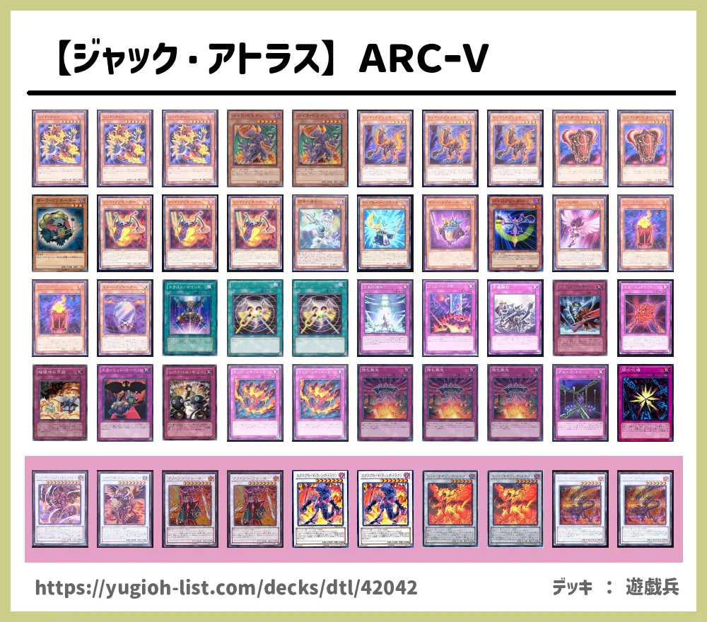 ジャック アトラス ａｒｃｰｖ遊戯王デッキレシピ シンクロモンスター ファン テーマ 遊戯王カードリスト 評価 オリカ