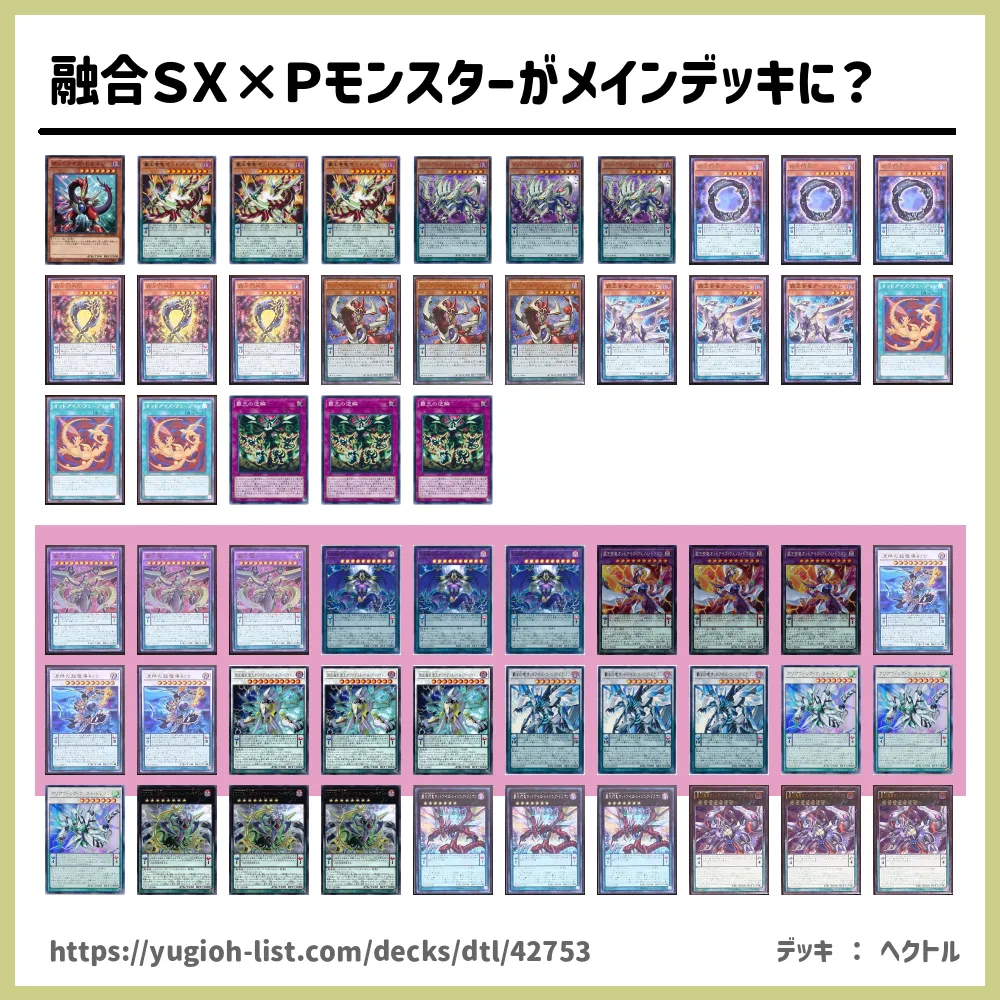 融合ｓｘ ｐモンスターがメインデッキに 遊戯王デッキレシピ ペンデュラムモンスター ファン テーマ 遊戯王カードリスト 評価 オリカ