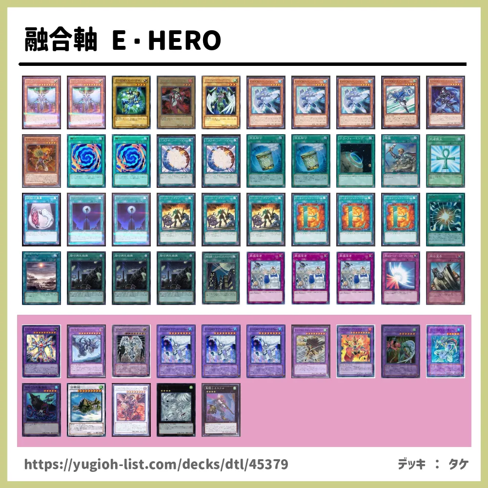 融合軸 E Hero遊戯王デッキレシピｅ ｈｅｒｏ エレメンタルヒーロー ファン テーマ 遊戯王カードリスト 評価 オリカ