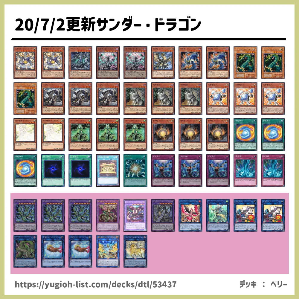 7 2更新サンダー ドラゴン遊戯王デッキレシピサンダー ドラゴン ビートダウン 遊戯王カードリスト 評価 オリカ