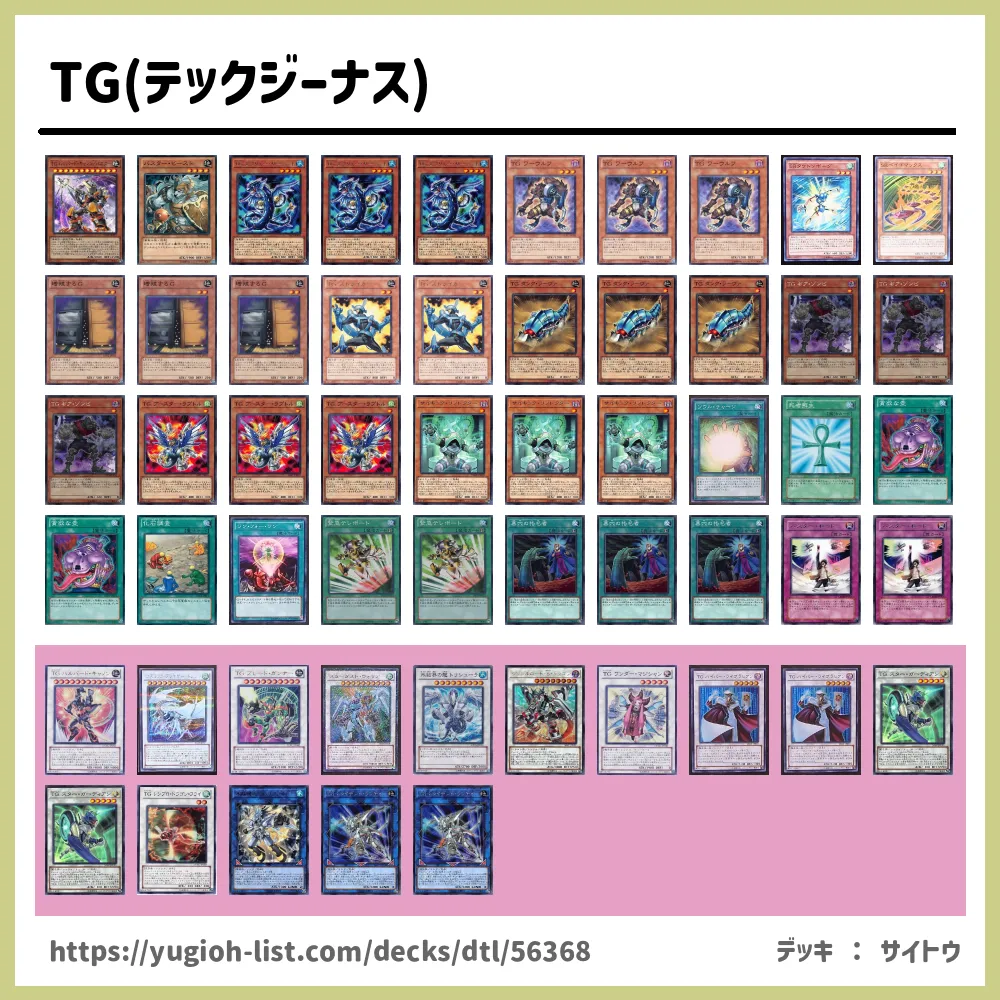 お取り寄せ】 パーツ1463 遊戯王 TG テックジーナス デッキ パーツ