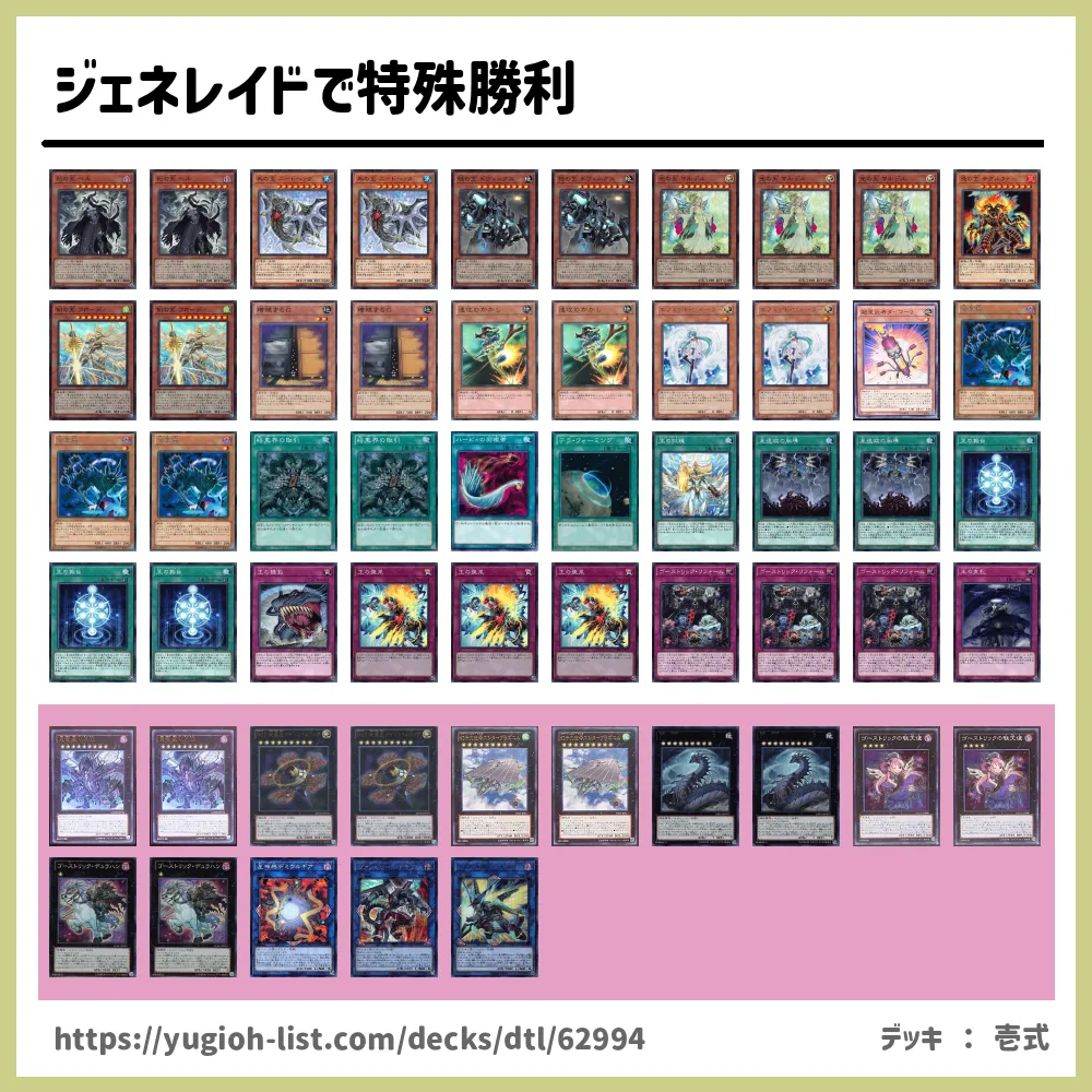 ジェネレイドで特殊勝利デッキレシピジェネレイド 特殊勝利 遊戯王カードリスト 評価 オリカ