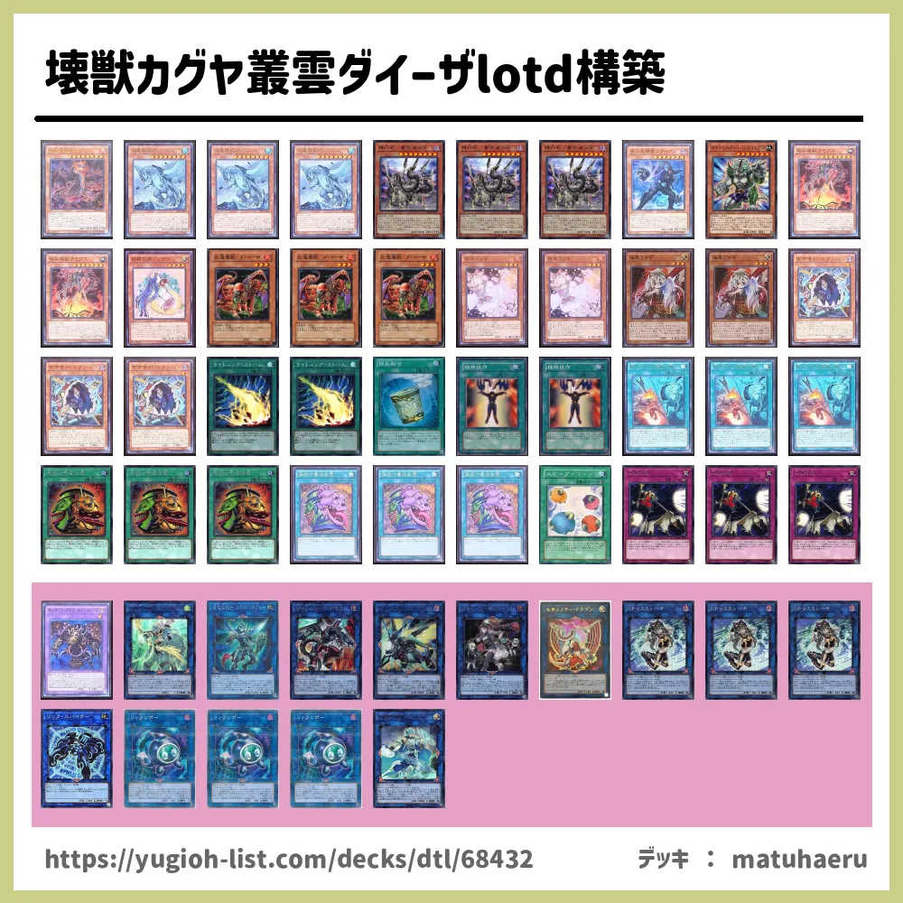 遊戯王 壊獣カグヤ 高レアリティデッキ - 遊戯王