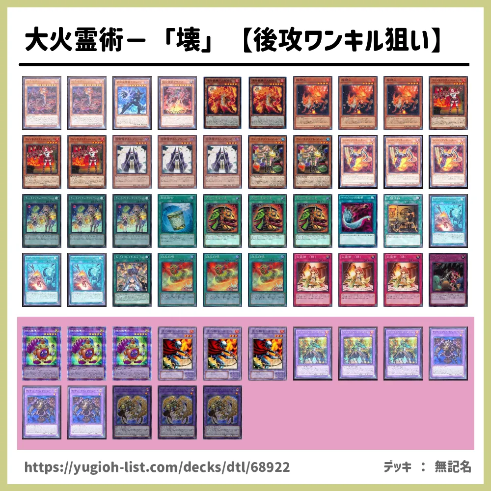 大火霊術 壊 後攻ワンキル狙い 遊戯王デッキレシピ炎 ロック バーン 遊戯王カードリスト 評価 オリカ