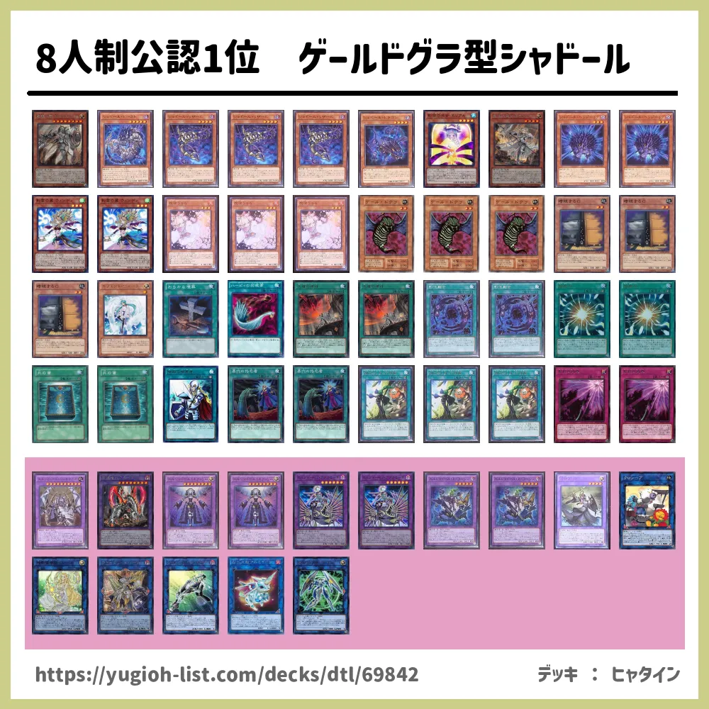 8人制公認1位 ゲールドグラ型シャドール遊戯王デッキレシピシャドール ビートダウン 遊戯王カードリスト 評価 オリカ