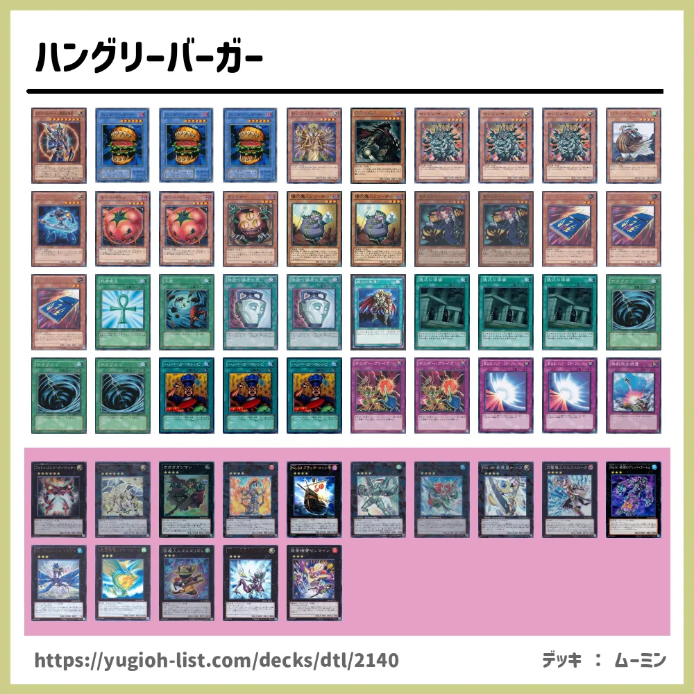 ハングリーバーガー遊戯王デッキレシピ【ファン・テーマ】 | 遊戯王カードリスト・評価・オリカ