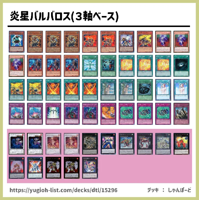 炎星（エンセイ）・炎舞（エンブ）【ビートダウン】デッキレシピ画像