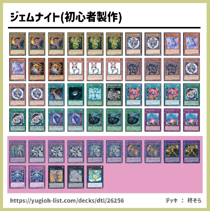 ジェムナイト【ビートダウン】デッキレシピ画像