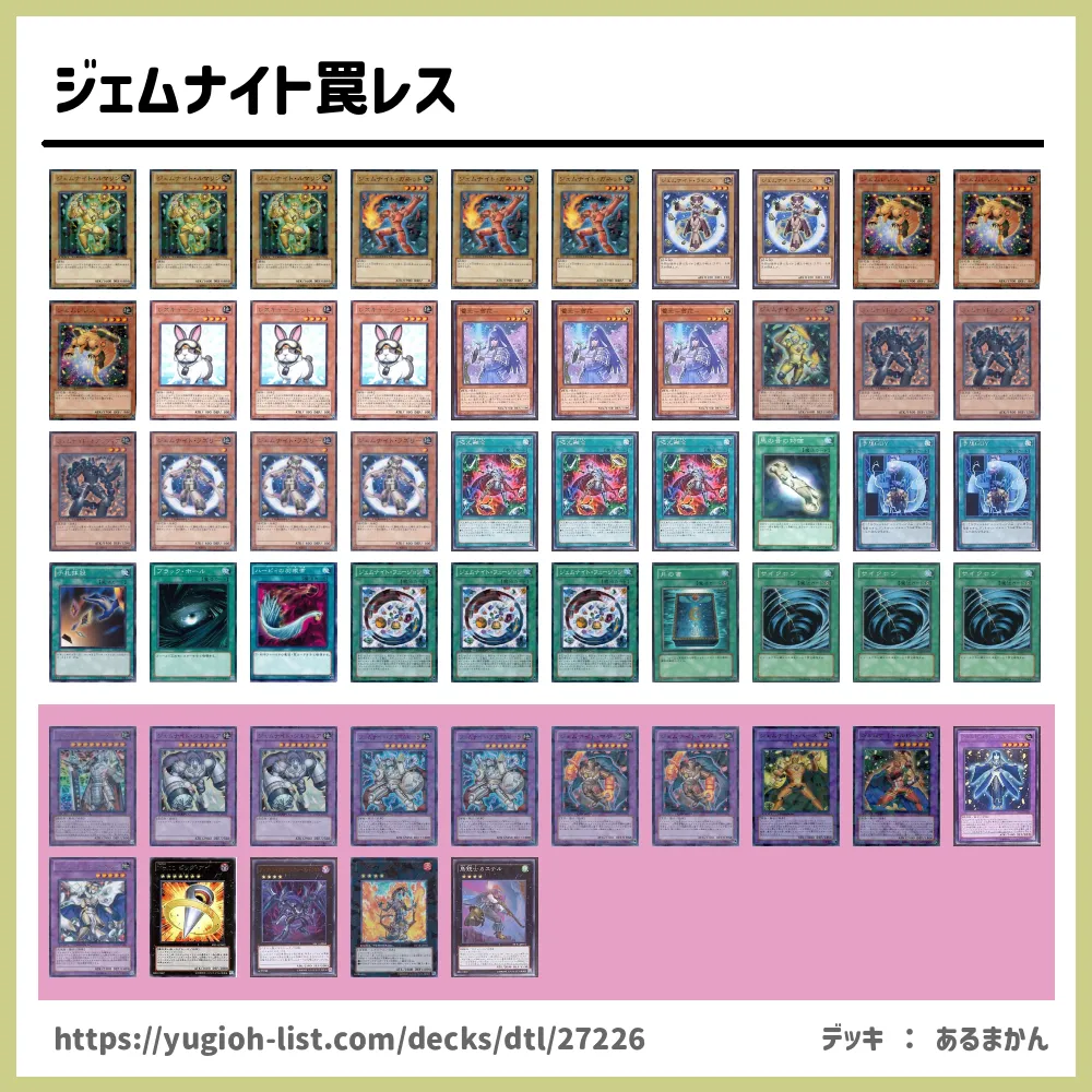 遊戯王 構築済み ジェムナイト デッキ】ラピス ガネット 吸光融合 予想