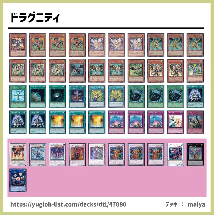 ドラグニティ【ビートダウン】デッキレシピ画像