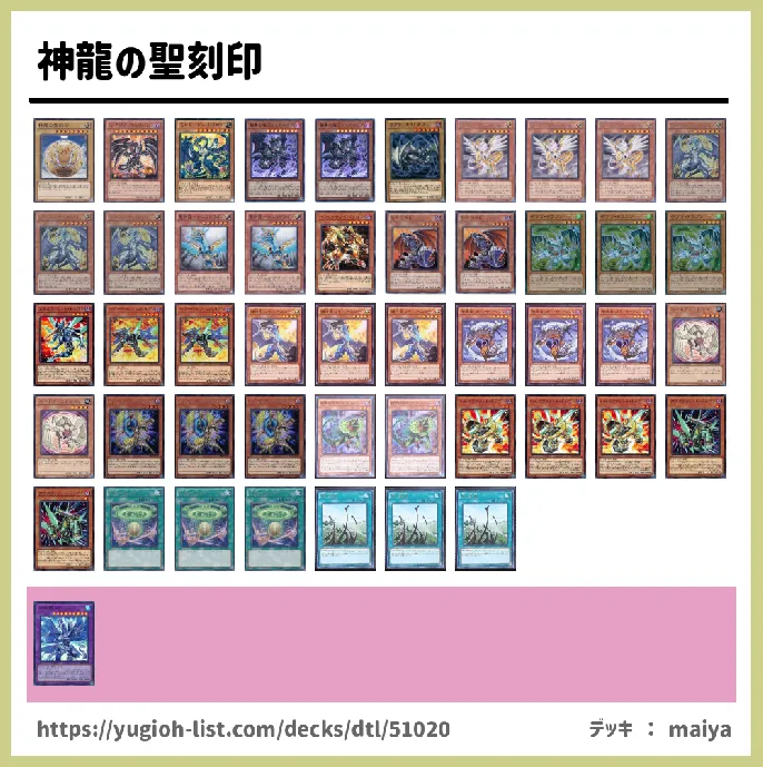 ドラゴン族【ビートダウン】デッキレシピ画像