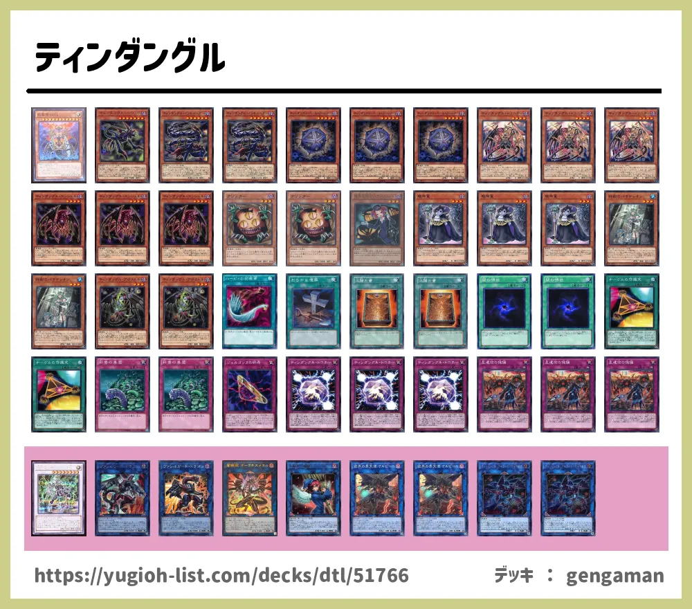 ティンダングル遊戯王デッキレシピ悪魔族【ビートダウン】 | 遊戯王