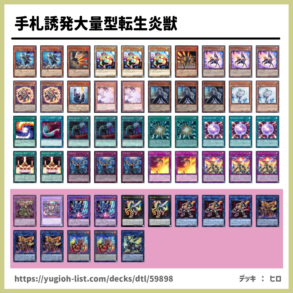 手札誘発大量型転生炎獣遊戯王デッキレシピサイバース族【ビートダウン】 | 遊戯王カードリスト・評価・オリカ