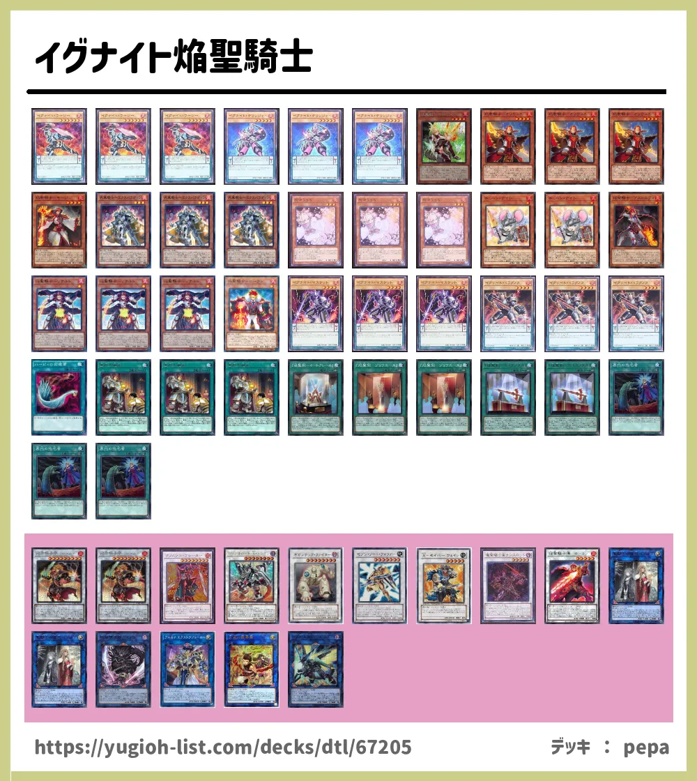 イグナイト焔聖騎士遊戯王デッキレシピ【ビートダウン】 | 遊戯王