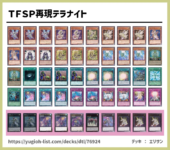 星因士・星輝士（テラナイト）【ビートダウン】デッキレシピ画像