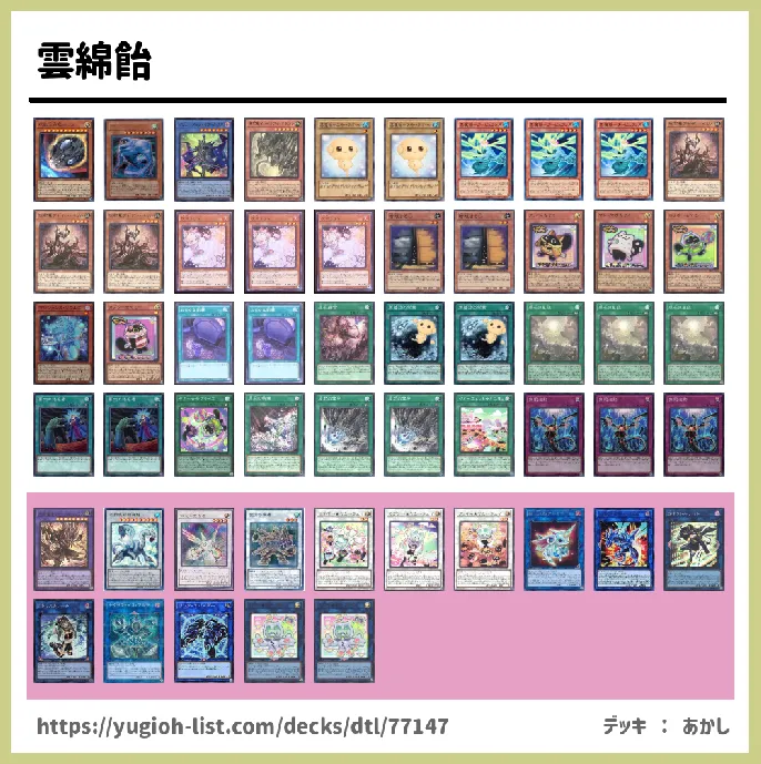 雲魔物(クラウディアン)【ファン・テーマ】デッキレシピ画像