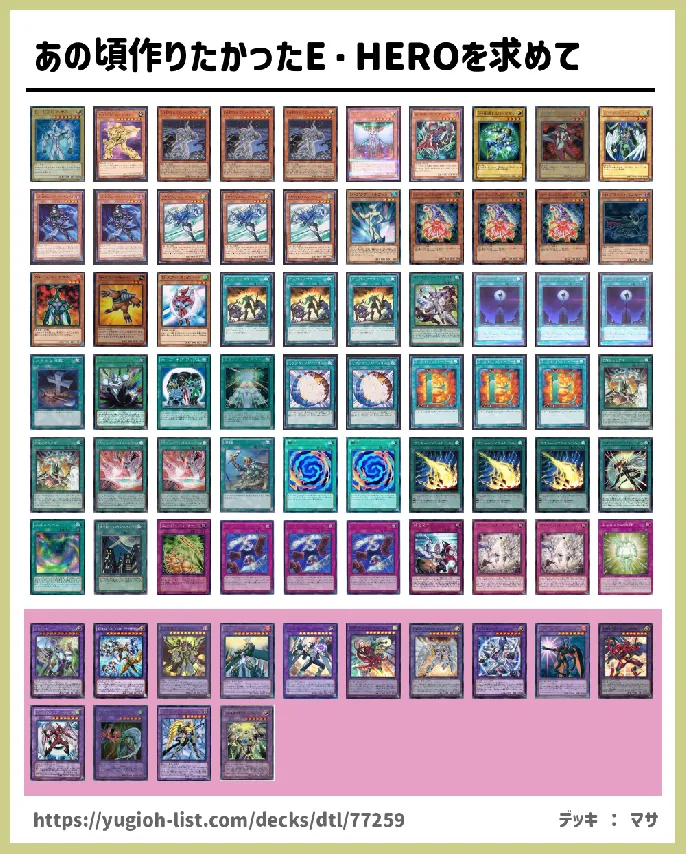 E・HERO(エレメンタルヒーロー)【ファン・テーマ】デッキレシピ画像
