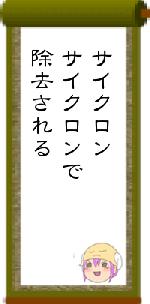 サイクロンサイクロンで除去される