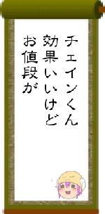 チェインくん効果いいけどお値段が