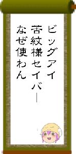 ビッグアイ苦紋様セイバーなぜ使わん