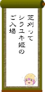 芝刈ってシラユキ姫のご入場