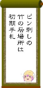 ピン刺しの竹の居場所は初期手札