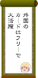外国のカードはフリーで大活躍